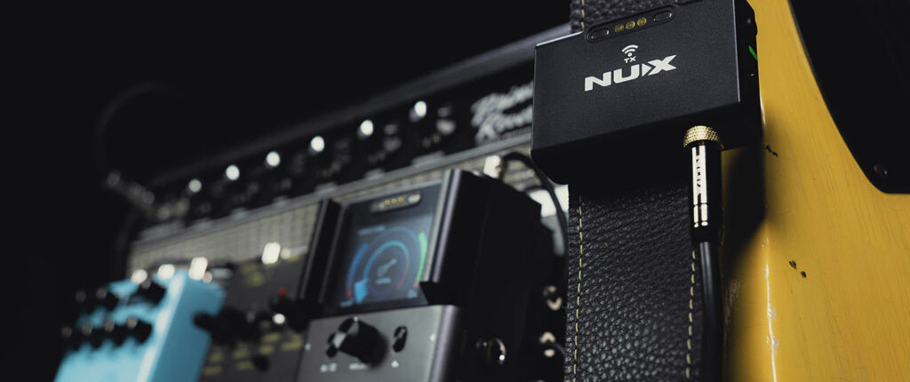 nux b-8 wireless pedal for connecting your guitar