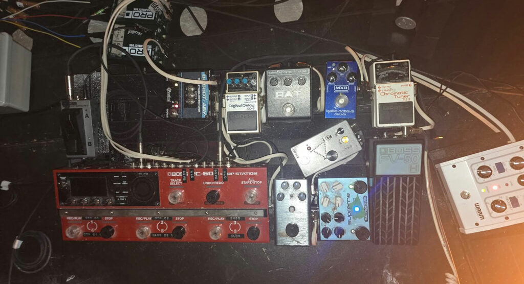 Photo du pedalboard d'angine de poitrine