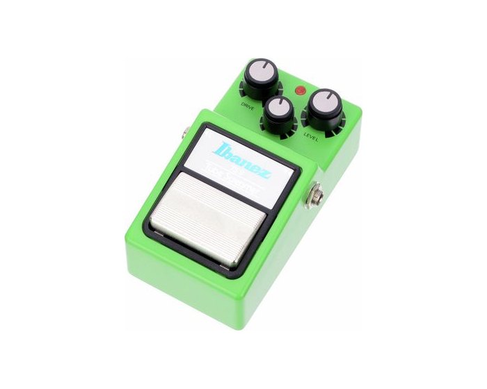 Ibanez TS9 Tube Screamer, overdrive verte emblématique